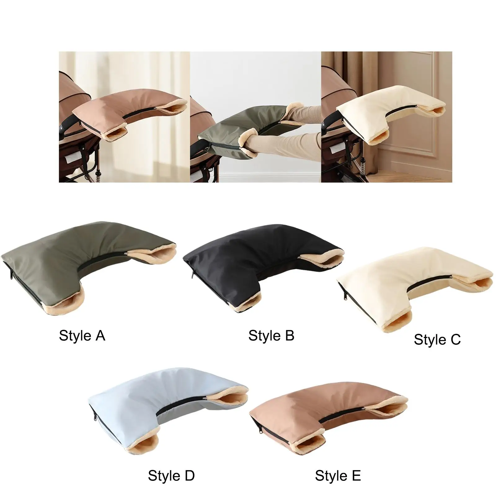 

Stroller Winter Gloves Windproof Windproof Waterproof Pram Handmuff for Baby Carriage Golf Cart Travel Shopping Cart Handbar