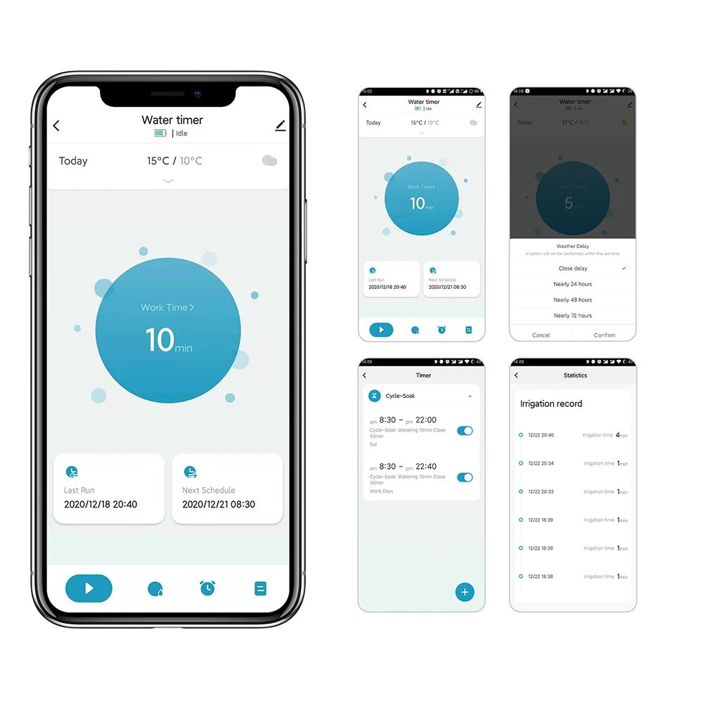 2025 واي فاي التلقائي بالتنقيط الري تحكم الذكية حديقة سقي الموقت الملف اللولبي حديقة نظام الري التلقائي المياه الذكية