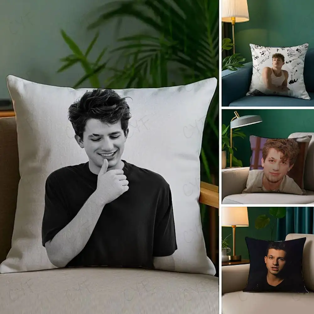 

Hot Singer C-Charlie PuthS Pillow Case Custom Printed Brushed Fleece Pillow, Baby Skin-Touch, Eco-Friendly Dye-Sublimation Cushi