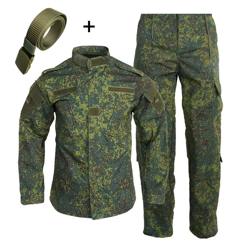 Russian Military Uniform Green Digital Camoufalge Uniform Tactical Suits Ripstop Gear Outdoor Army Training Clothes Airsoft Suit