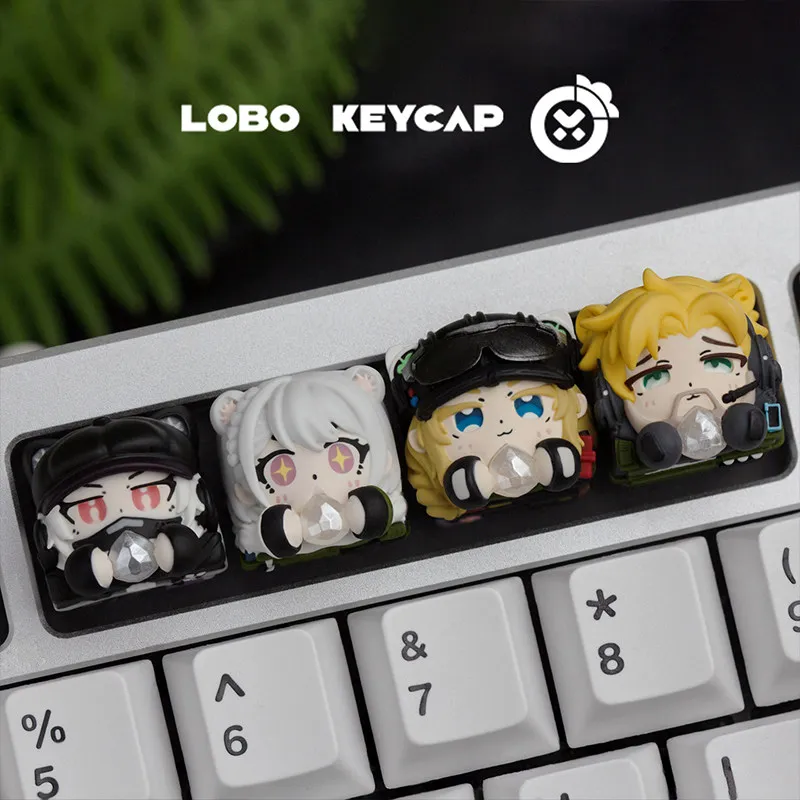 Delta Force Luna Hackclaw Stinger Vlinder Artisan Keycap Set Resin ESC Custom Key Caps for Cherry MX Mechanical Keyboard