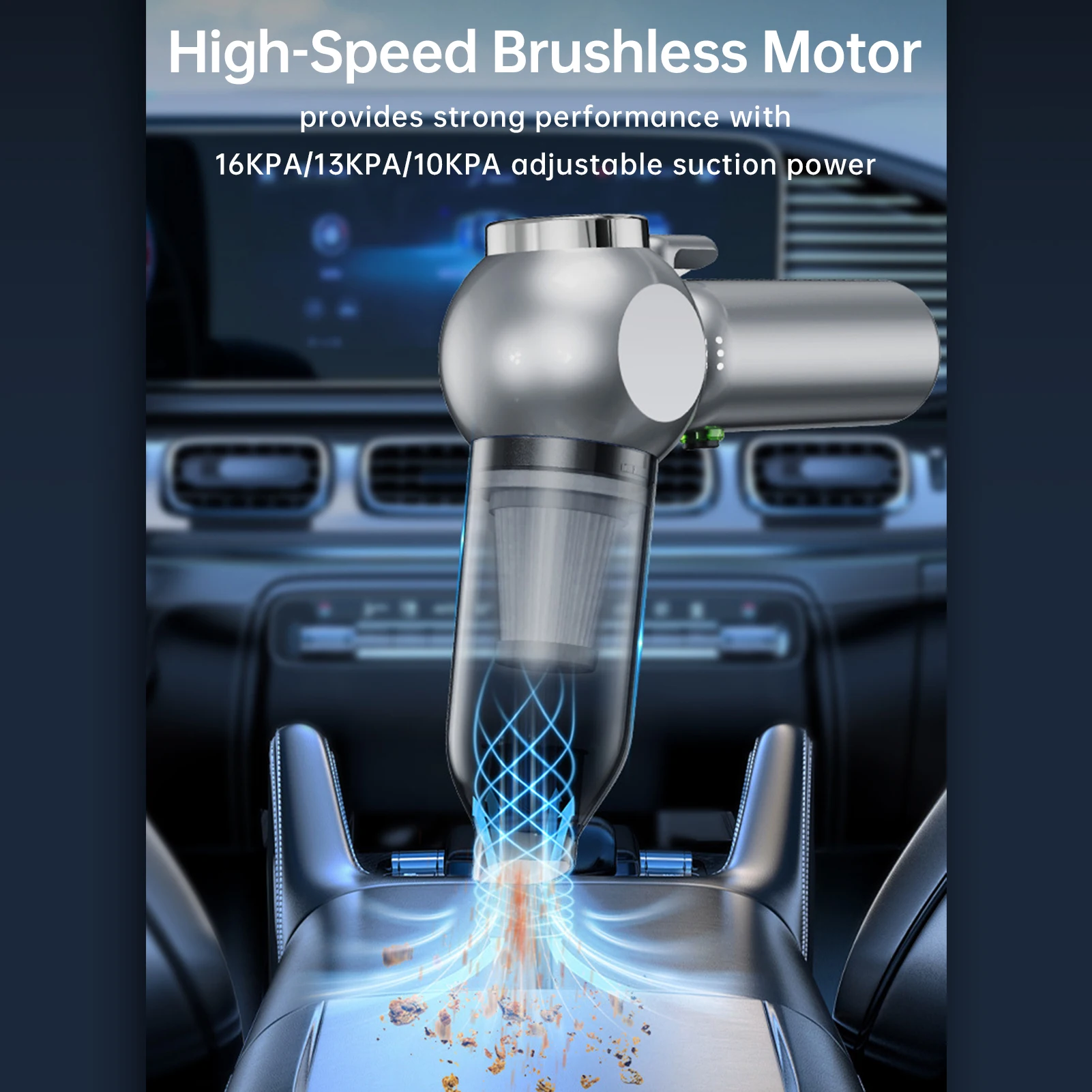 Auto Stofzuiger Draagbare 2in1 Draadloze 16000PA Air Duster Sterke Zuigkracht Handheld Draadloze Voertuig Stofzuiger voor Thuis Auto