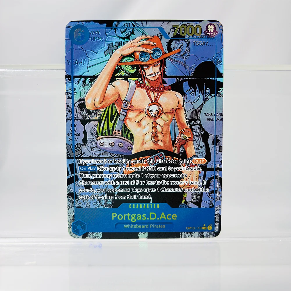 one piece card game ace Portgas.D.Ace [Alternate Art] OP13-002 - Carrying on His Will OP13 [LEADER] [Near Mint] quality sleeves protect your cards from damage and provide years of fun Playmat and Storage Box Set