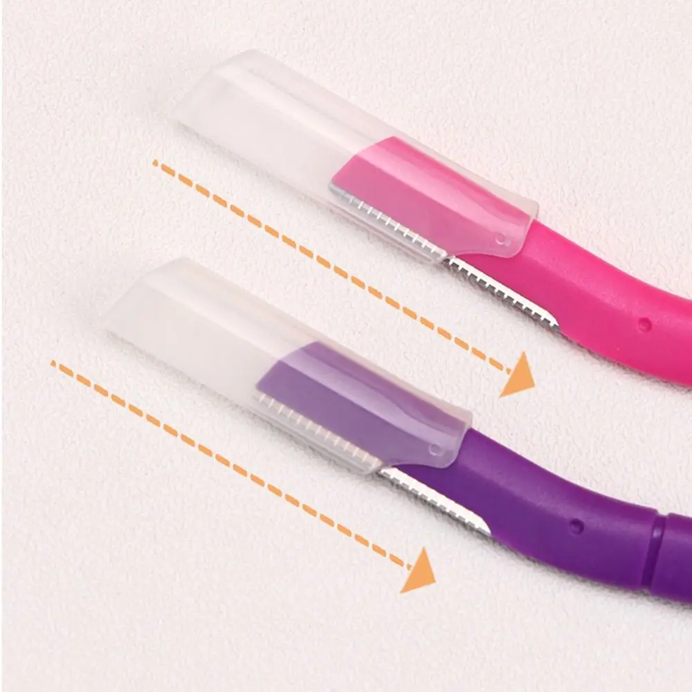 Rasoio per sopracciglia portatile con manico dritto macro Rasoio per sopracciglia multifunzione antiscivolo Strumenti per trucco multiuso durevoli Ragazza