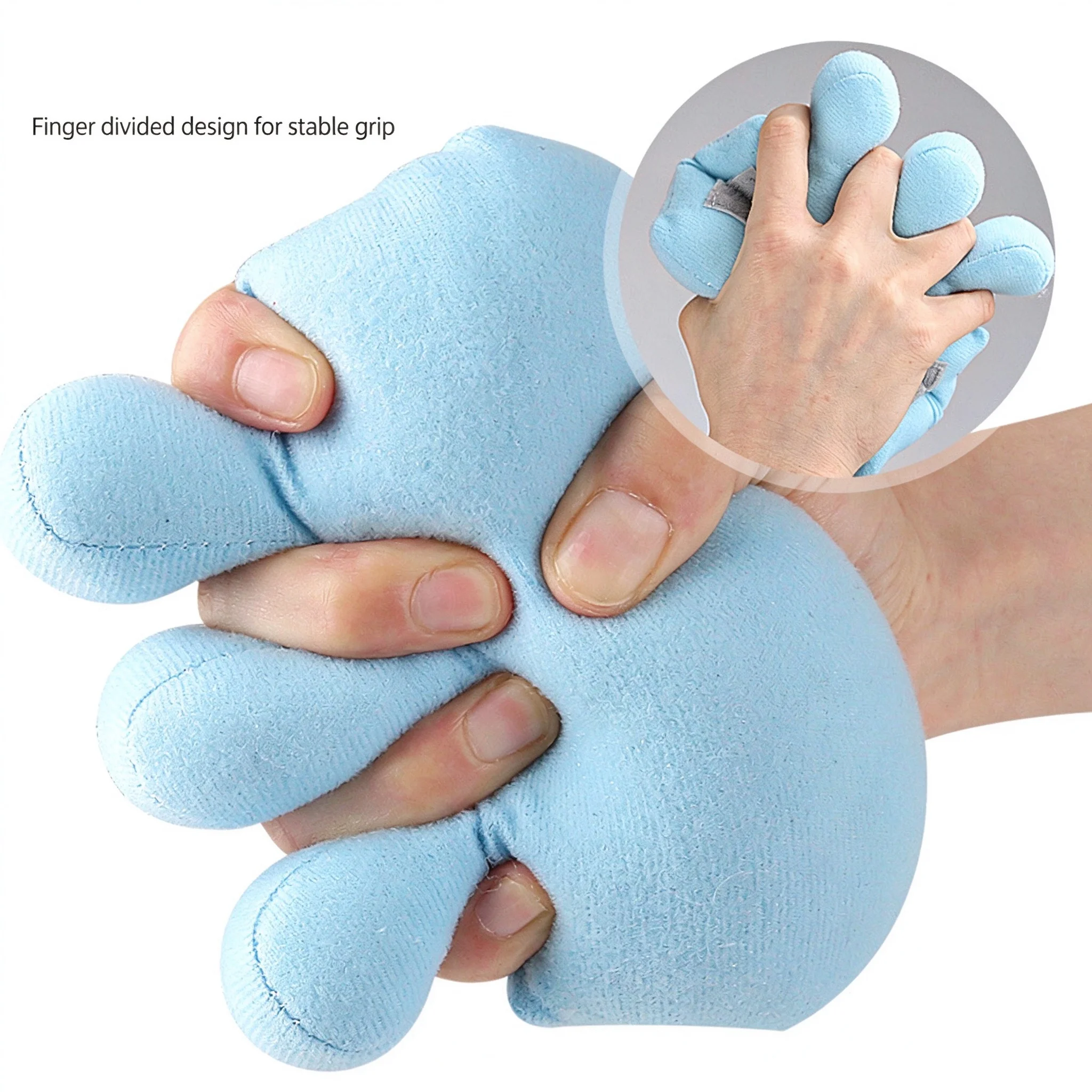 Hand Grip Training Separator Pad, Finger Grip & Separation Exercise Stress-Relief Gripper for Bedridden Elderly at Home
