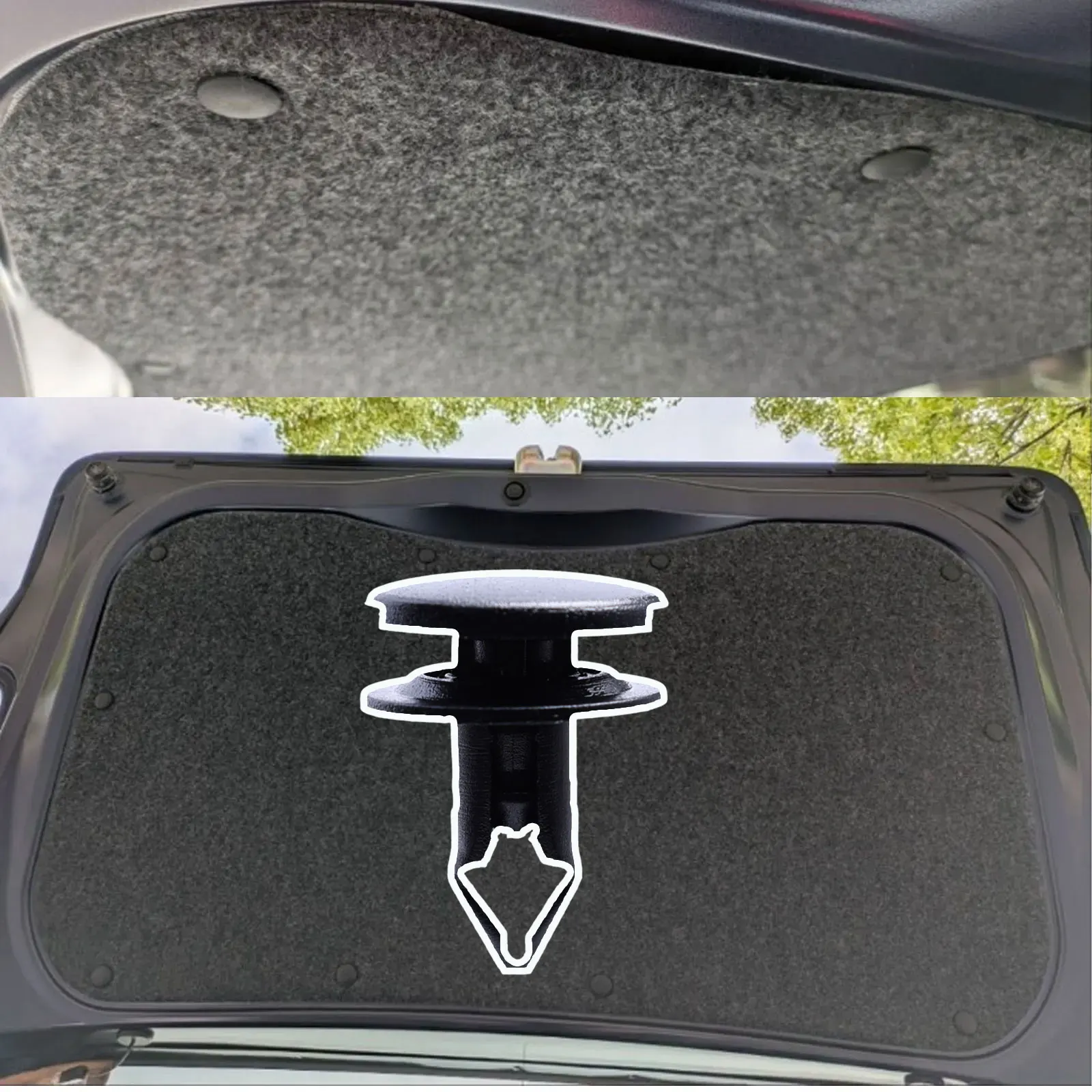 90667TC0U01ZA Trunk Deck Lid Trim Push‑Type Retainer Clips Fasteners For Honda Accord Civic Clarity CR‑Z HR‑V Acura ILX MDX TLX 4