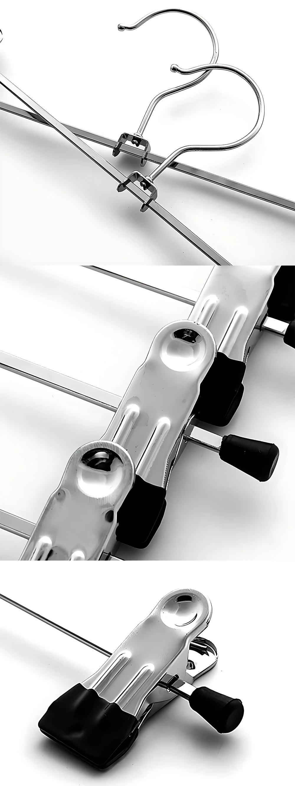 5-30 Stück Metall-Hosenbügel, vielseitig einsetzbar, verstellbar, rutschfest, Hosenclip, Kleider-Organizer, Haushalt, Schränke, Aufbewahrungsutensilien, ZYF – Detail 2