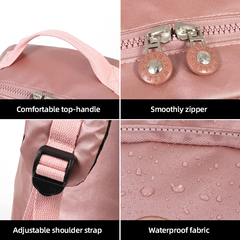 Girls Backpack with Pendant Large Capacity Commuting Hiking Trekking Camping Outdoor Travel Bag Portable Laptop Schoolbag