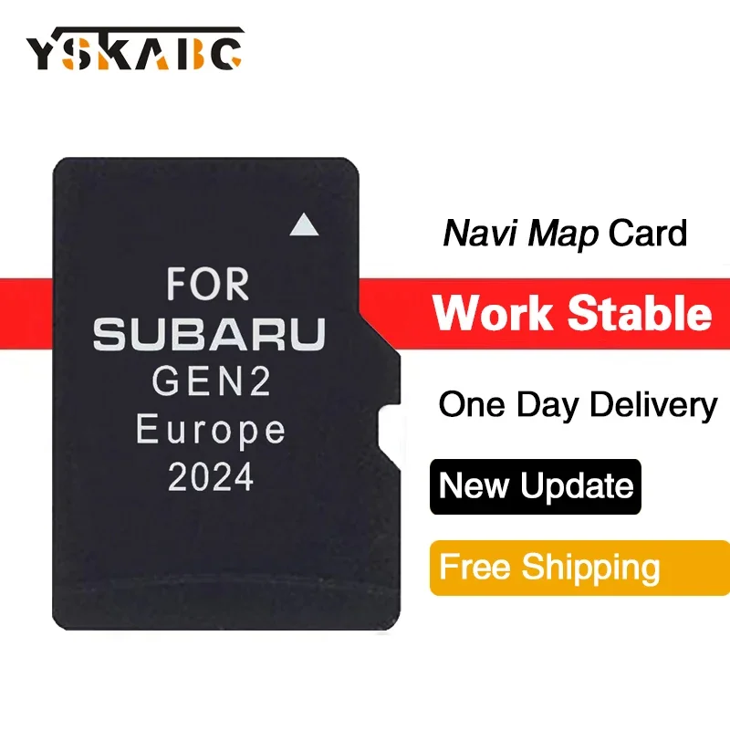 GPS MAP Europe UK Update 2024 Version TF Card for Subaru GEN2 Fujitsu Ten System with Impreza/XV/Forester/WRX/STI Car Navigation