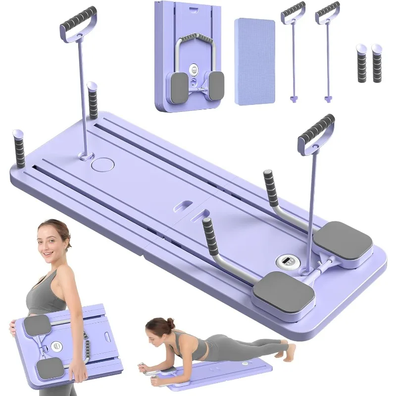 

Board - Reformer Set, Multi-Purpose Foldable Pilates Reformer Board for Home, 5 in 1 Pilates Sliding Board