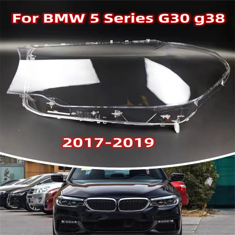 

For BMW 5 Series G30 G38 2016 2017 2018 2019 2020 Car Headlight Cover Lampshade Shell Lens Headlamp