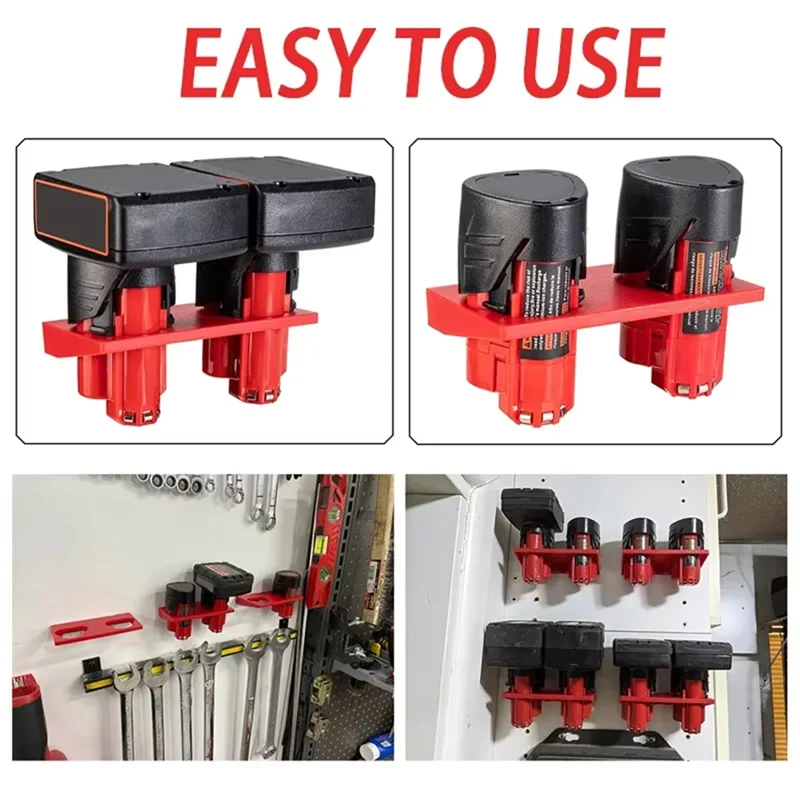 【Entrega rápida】Soporte de batería de litio Soporte de almacenamiento de batería de base de montaje en pared apto para batería de litio de 12 V
