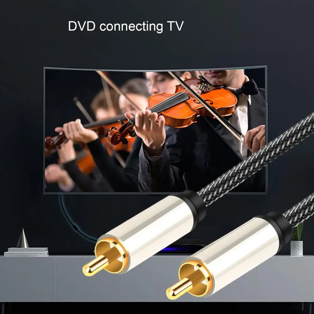 Copper Conductor Durable Metal Shell Digital Coaxial Audio Cable Gold-plated Connector Consumer Electronics