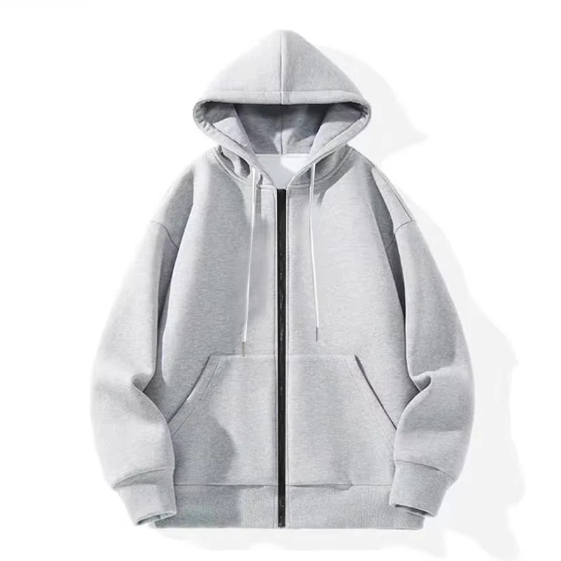 

New Spring Autumn Men Pure Color Zipper Cardigan Hoodies Men Sport Hooded Coat