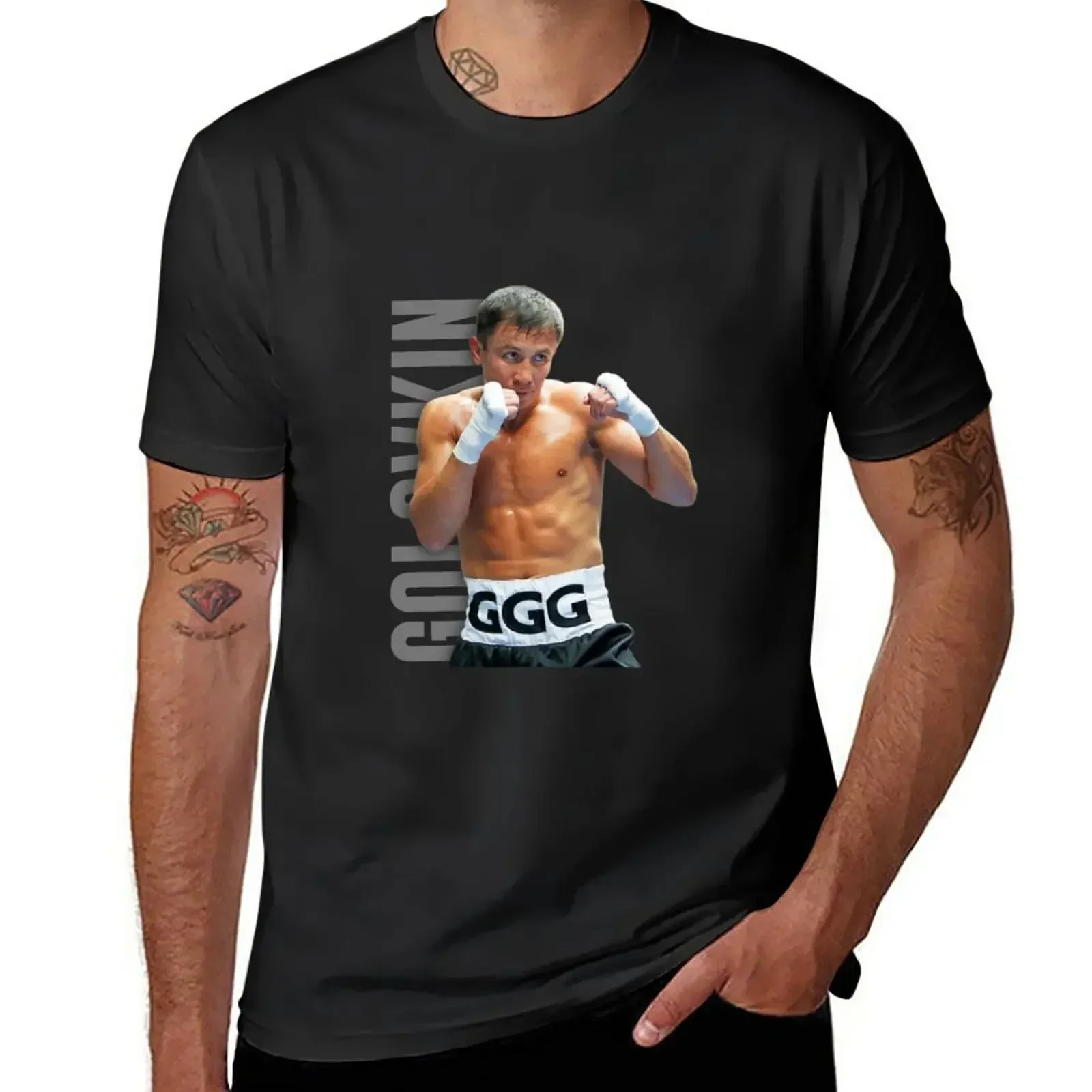 Übergroße T-Shirt Männer Kleidung Gennady Golovkin-Ggg Boxer süße Tops erhabene schlichte Männer neu in Tops & T-Shirts Shirt Homme Harajuku