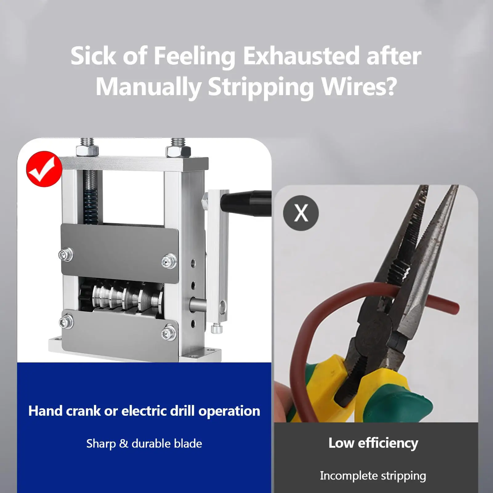 

Инструмент для зачистки проводов с ручным приводом, насадка для дрели, для промышленной установки кабеля