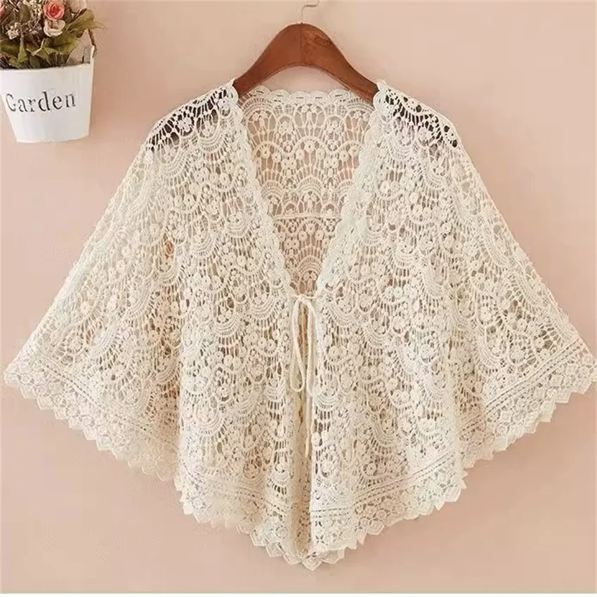 New Elegant Women Short Lace Shawl Capes Europe and America Lady Party Wrap Bolero Accessories Coat Princess Tops Fairy WZ2510