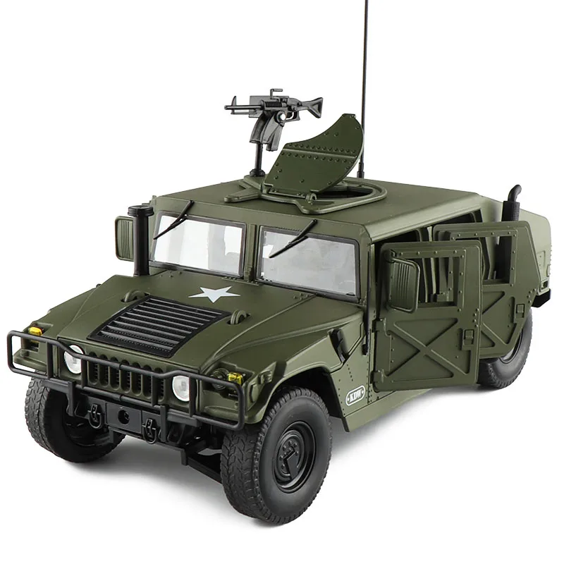 1:18 Alloy Diecast H1 Military Explosion Proof Car Model Simulation Metal Off-road Vehicles Armored Car Model Boys Gifts