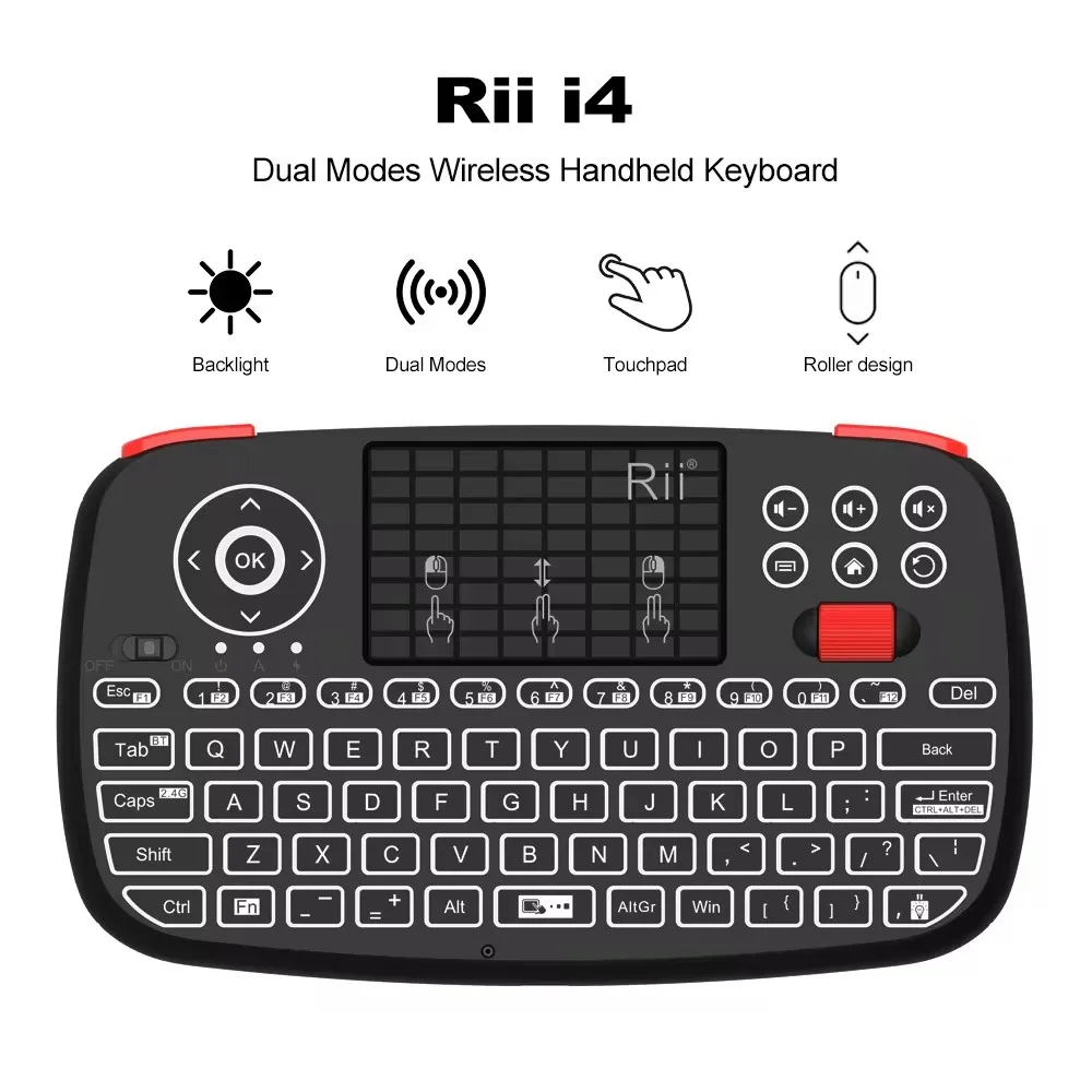 

Беспроводная клавиатура i4 Mini BT с сенсорной панелью 2,4 ГГц