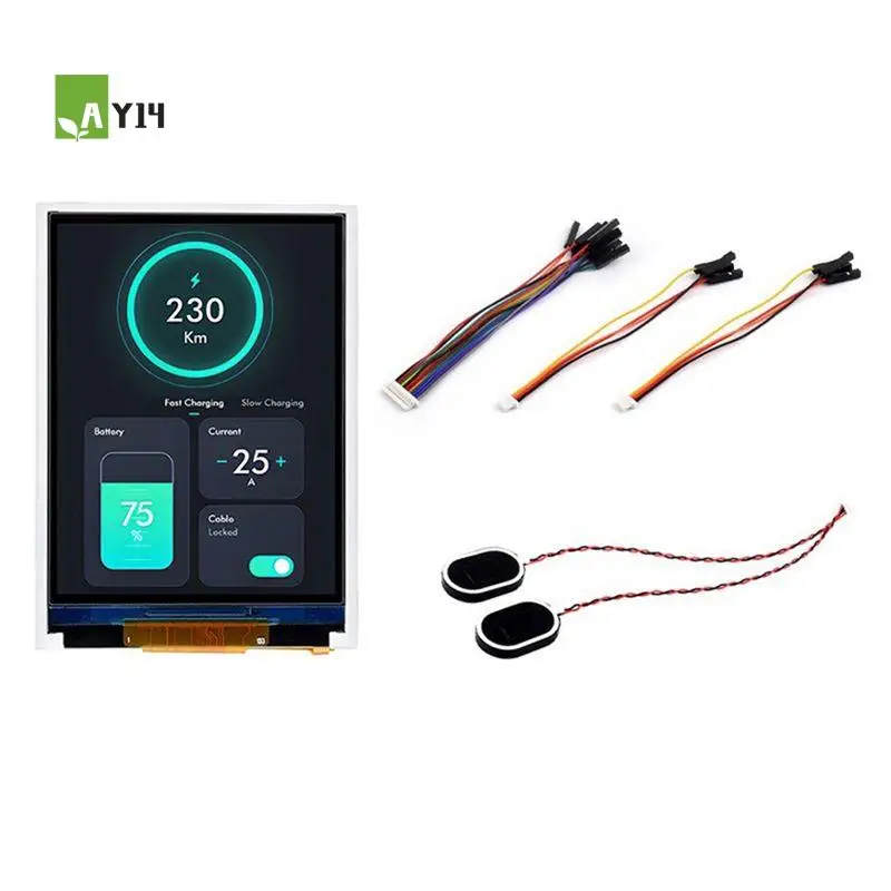 

AY14-ESP32-S3 2,8-дюймовая плата для разработки емкостного экрана IPS 240X320 ЖК-дисплей LVGL GUI Поддержка Wi-Fi и Bluetooth