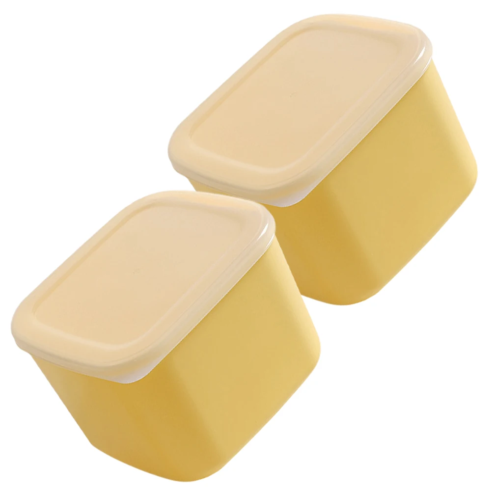 

2Pcs Cheese Storage Box for Fridge Fruit ganizer Container Sliced Butter Holder Kitchen Supplies Food Preservation