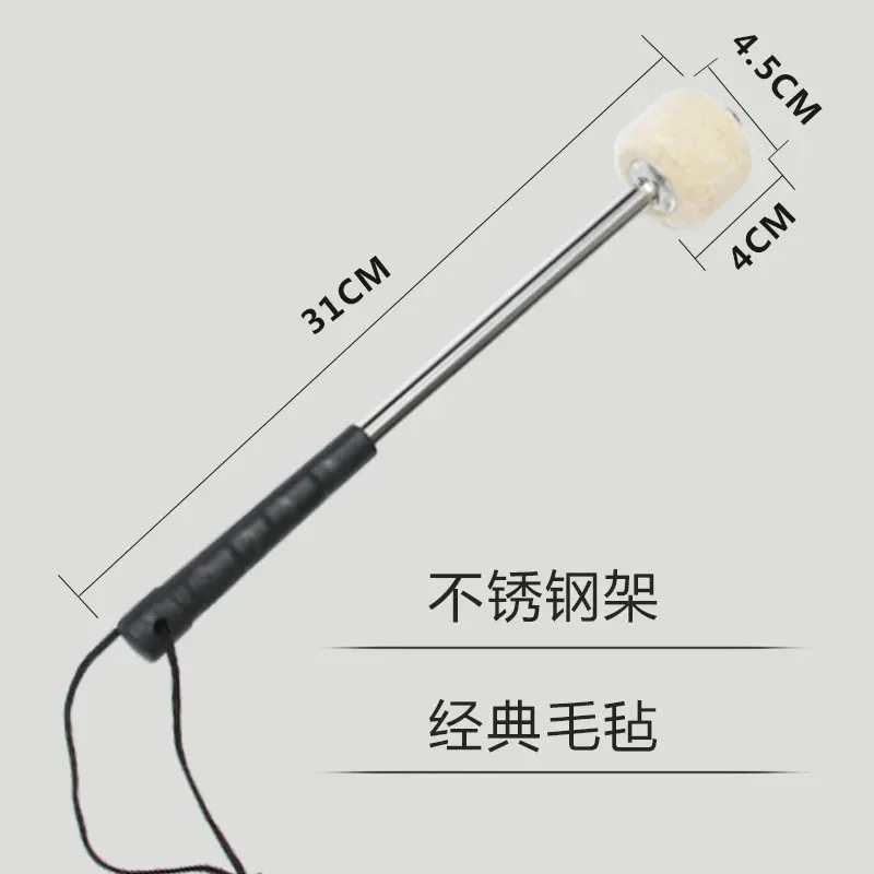 Snare drum stick felt mallet head wooden handle big  hammer school student Young Pioneers   team big
