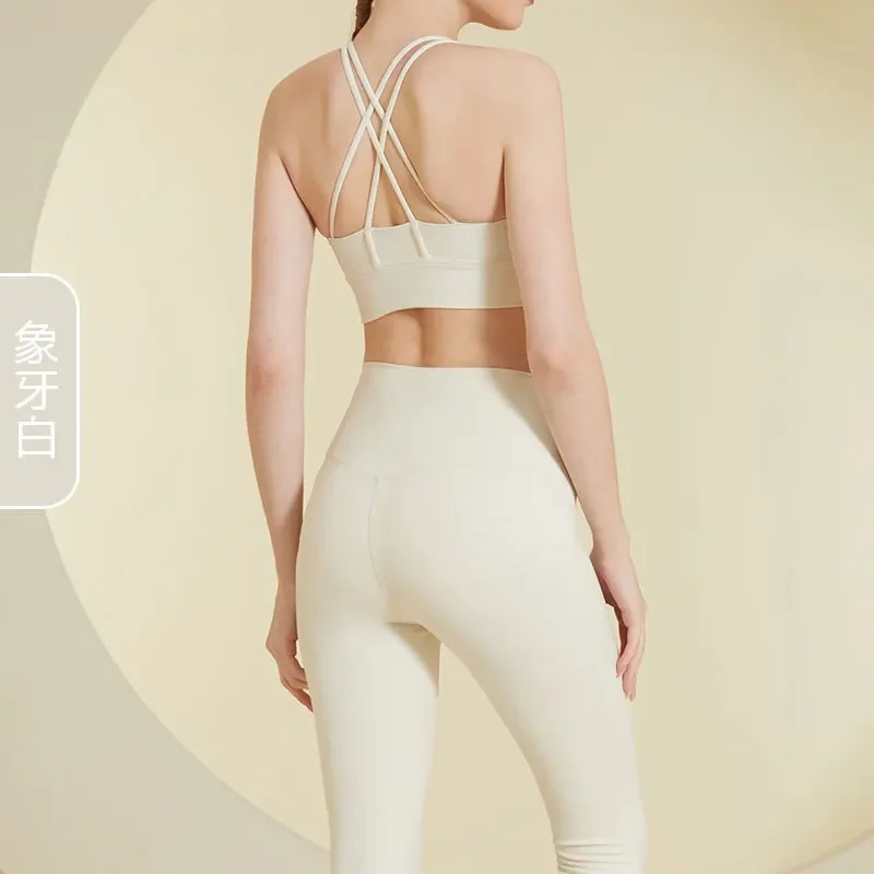 Ensemble de yoga sans couture pour femme, vêtements de fitness, olympiques de gym, soutien-gorge de sport, haut court, leggings d'entraînement, sport féminin, 2 pièces