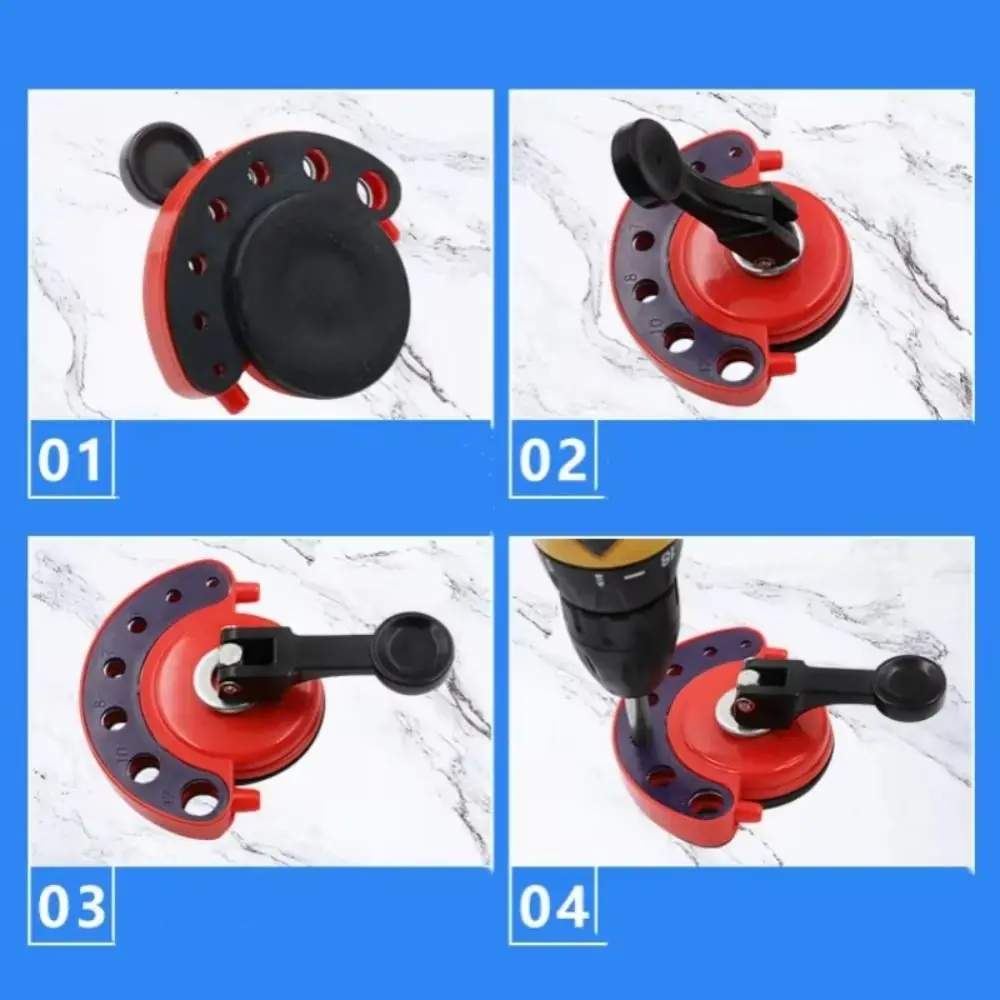 เจาะบิตแก้วเปิด Locator ดูดถ้วย Core Bit Guide ช่องเปิด Locator Hole Punch 4-12 มม. เจาะท่องเที่ยวเครื่องมือก่อสร้าง