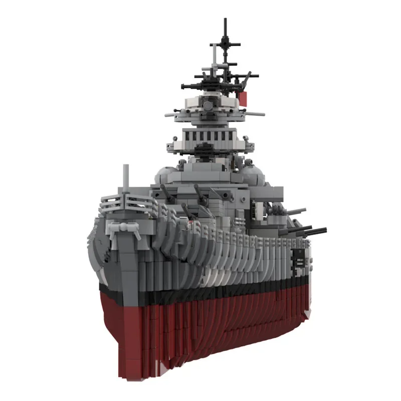 Bismarck-Military Cruiser Ship Building Blocks para Crianças, MOC-29408 War Battle Toy, High-Tech DIY, Militar, Presentes de Aniversário