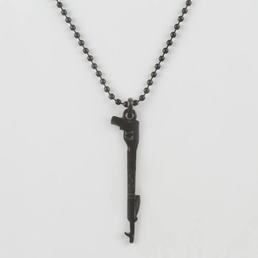 Gun Figured Metal Male Necklace