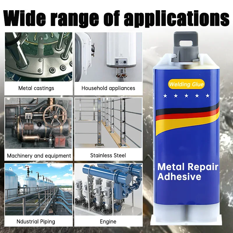 Metal Repair Paste 2 In1 Industrial AB Caster Glue High Strength Bonding Sealant Strong Casting Welding Seam Metal Repair Agent