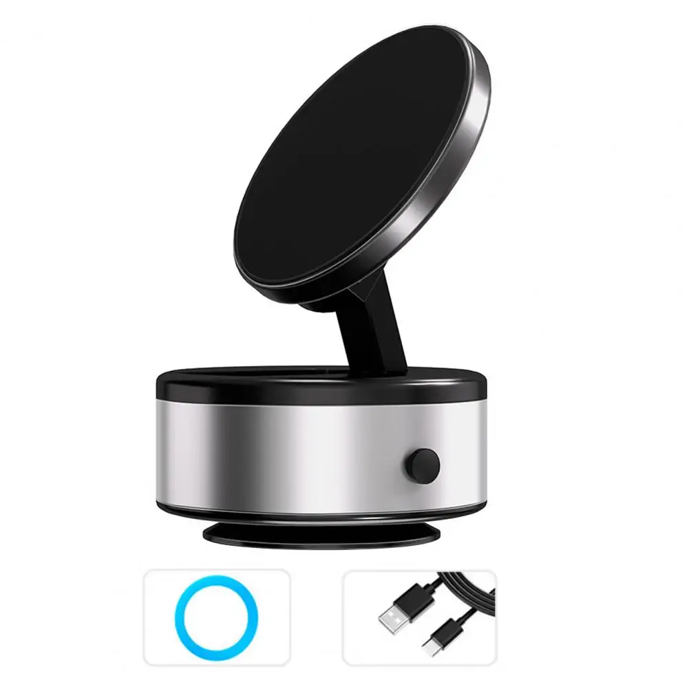 Soporte para teléfono con succión al vacío, soporte para teléfono de coche de aleación de Zinc, soporte eléctrico para teléfono de coche con succión al vacío con rotación de 360 grados para coche