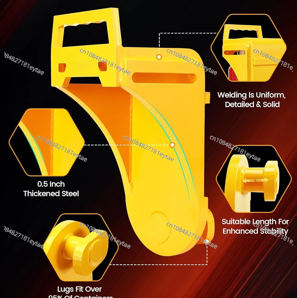 Hydraulic vertical jack, Limiter, Stopper, Marine container jack