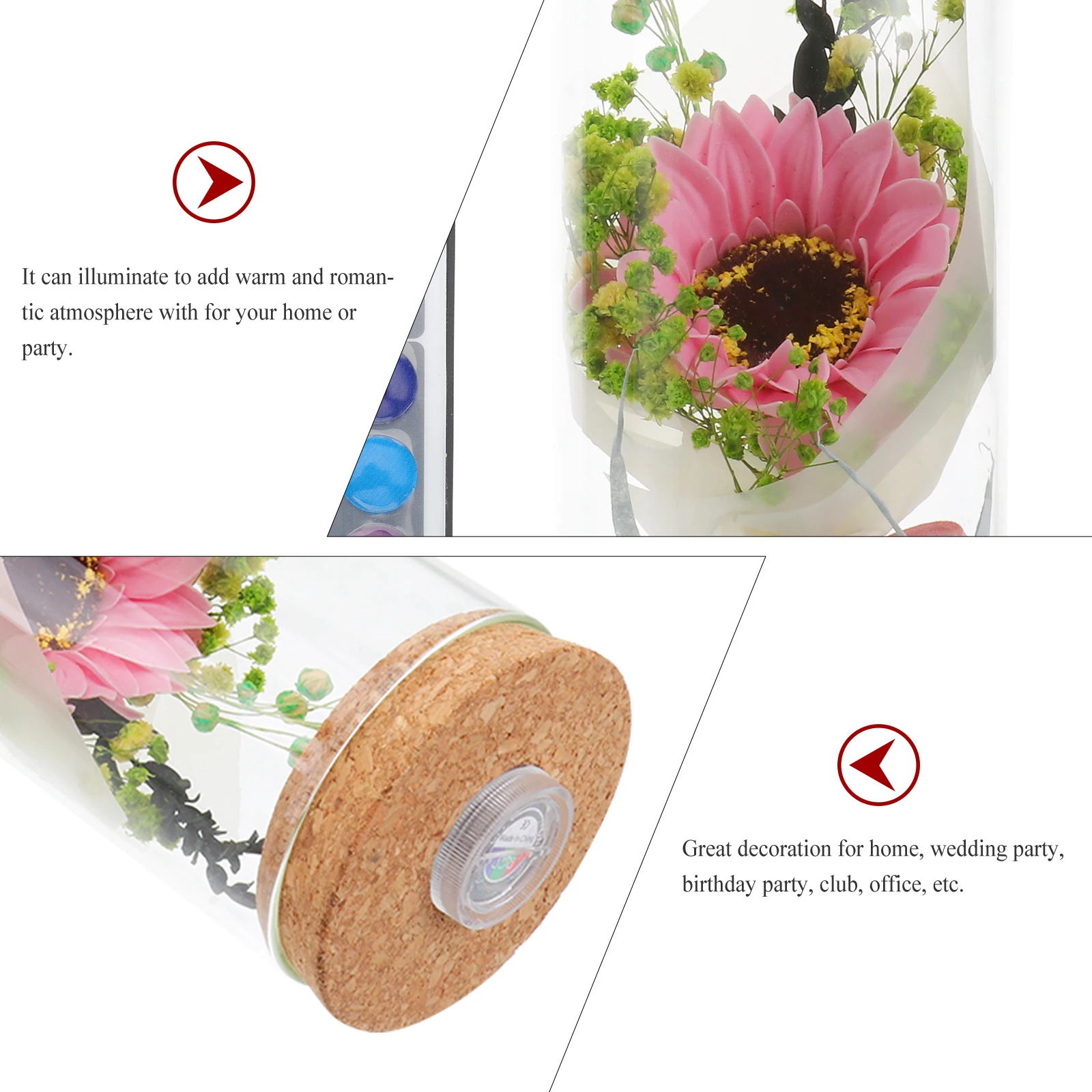 

Wishing Bottle Preserved Flower Carnation Lighted Decor Birthday Gift Carnations Eternal Flowers Sunflower Gifts Forever Shine