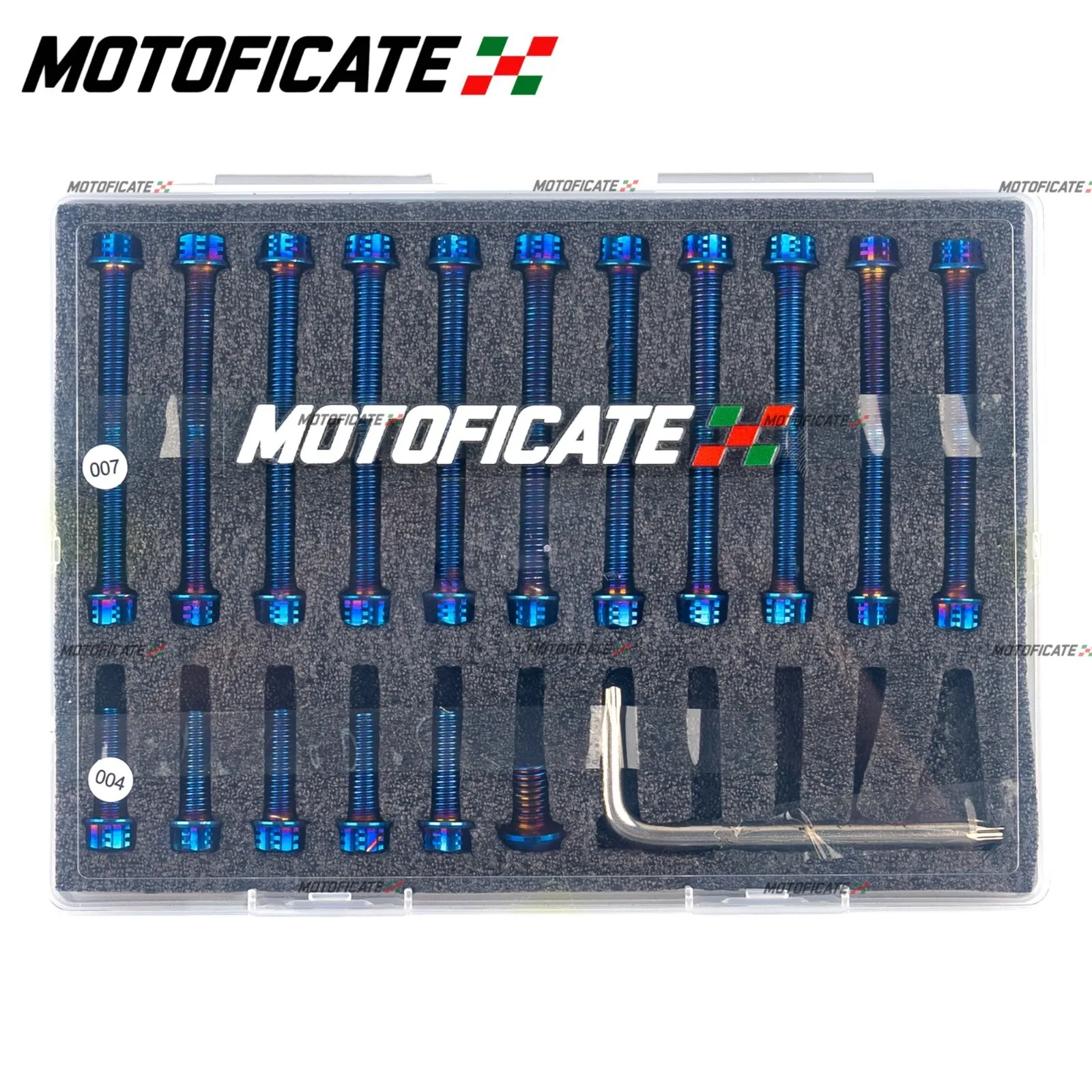 Engine Case Screws Set For Yamaha MT07 14-24 SR700 16-24 YZF-R7 2021-2024 Blue Motorcycle Stainless Steel Engine Case Bolts