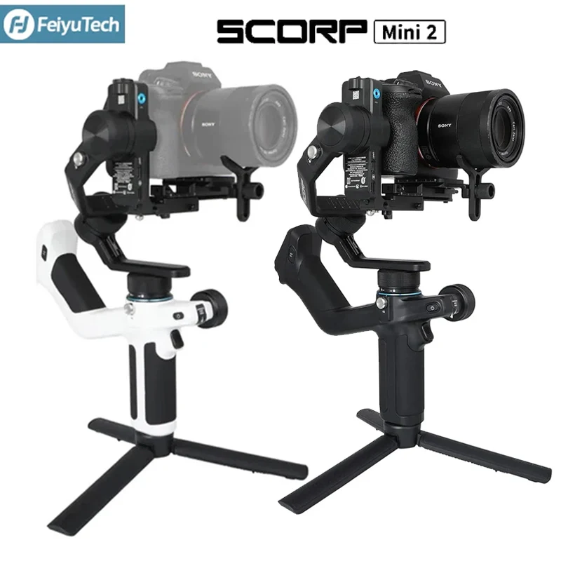 FeiyuTech SCORP Mini 2 Handheld Gimbal Stabilizer for Smartphone Mirrorless Cameras Action Camera AI Face Tracking 360° Rotation