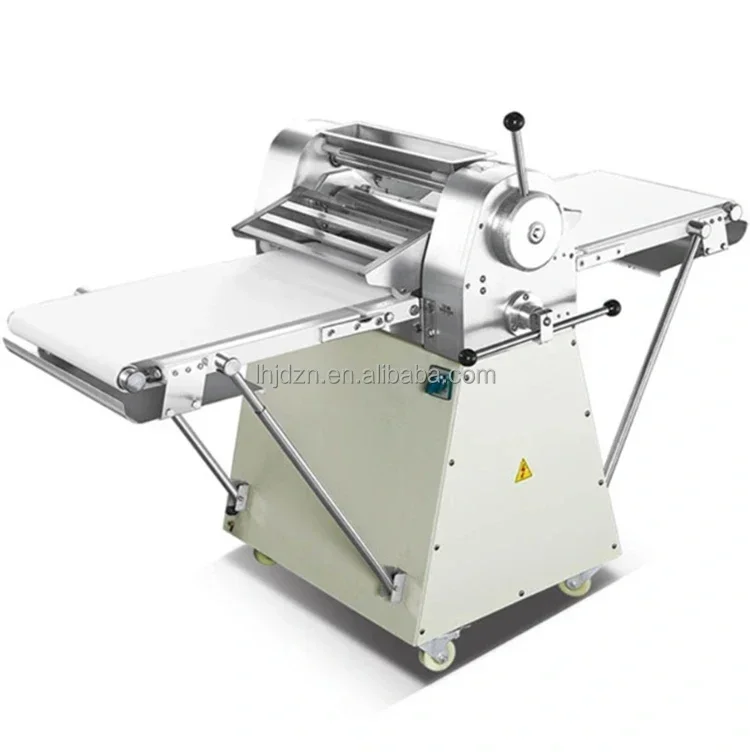 Dough Sheeter With Rolling Pins Automatic Dough Press Machine  Dough Flat Sheeter Machine  Full SS Tabletop