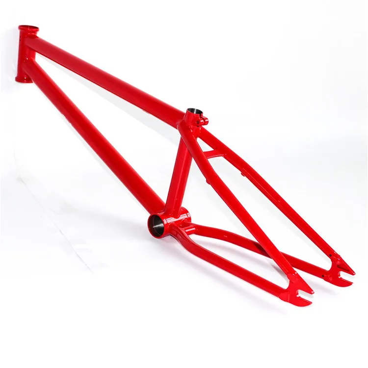 Rangka Sepeda Titanium Bmx Kinerja Tinggi Warna Merah Disesuaikan