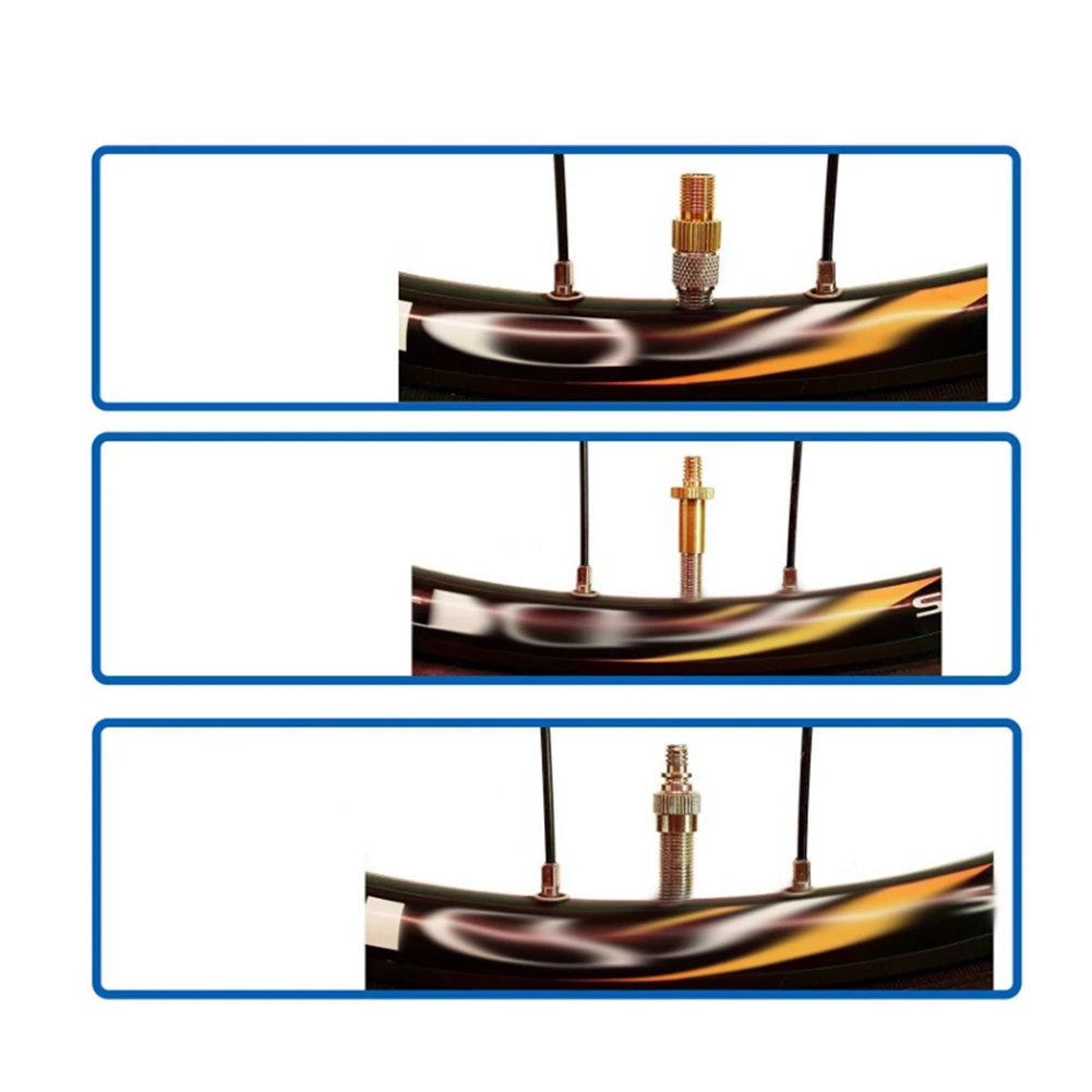 IN-A415U!4 Pack Bicycle Valve Adapter Bicycle Tube Valve Adapter Sv Av Dv Bicycle Pump Inflator Accessories
