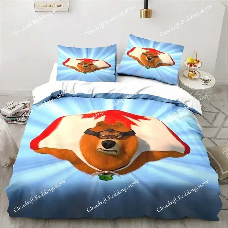 

Grizzy and The Lemmings Bedding Set Boys Girls Twin Queen Size Duvet Cover Pillowcase Bed Kids Adult Fashion Home Textileextile