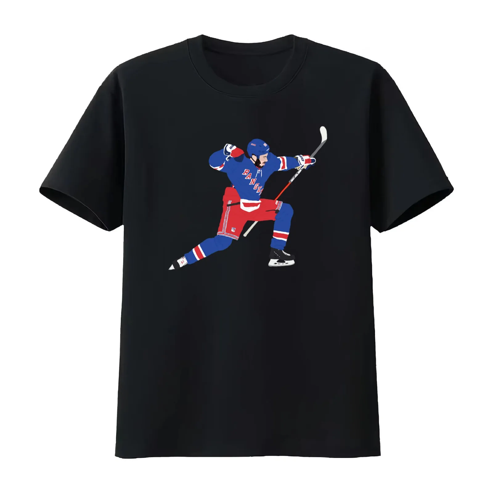 mika zibanejad goal celly digital drawing T-Shirt Summer Casual Cotton Tee Oversized Streetwear Tops Vintage Graphic Print