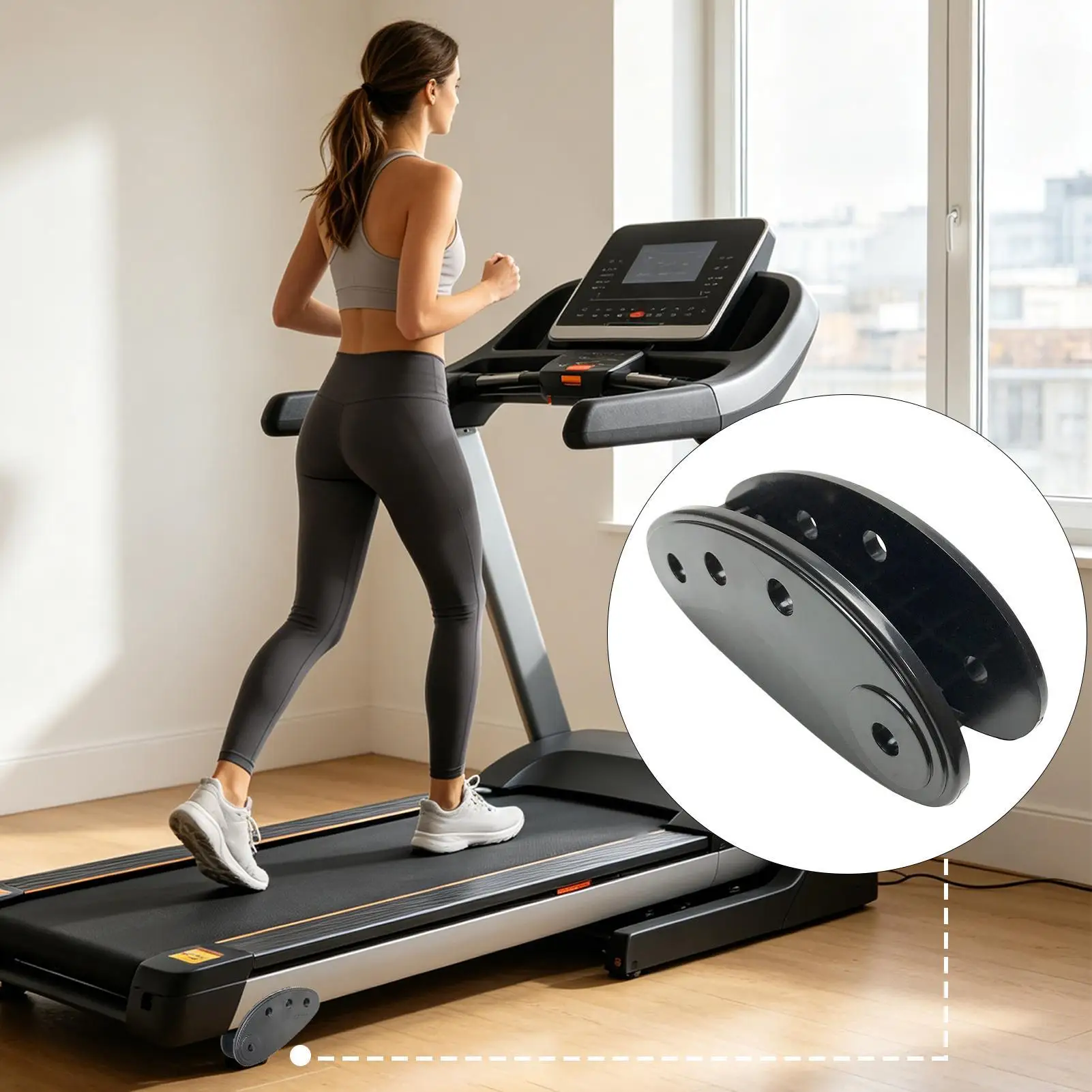 Angle Adjustable Treadmill Riser Incline Booster Accessory Non-Slip Floor Riser for Gym Home Trainer Exercise Machine Workout