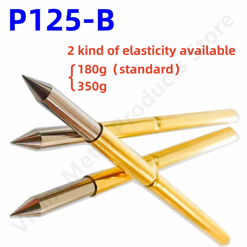 20/100PCS P125-B1 Spring Test Probe Test Pin PogoPin P125-B Electric ICT FCT PCB Test Tool 1.7/2.02/33.35mm Needle Sharp TipHead