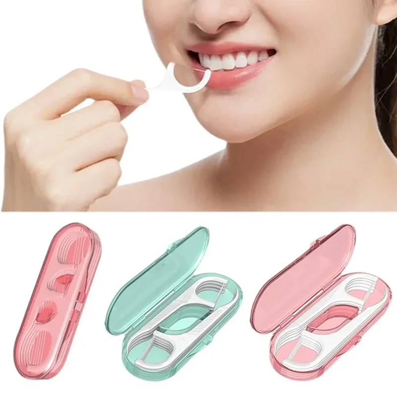 

5 Box Dental Floss Teeth Portable Travel Package Line Dental Floss Storage Box Home Oral Care Disposable Toothpick 10pcs/box
