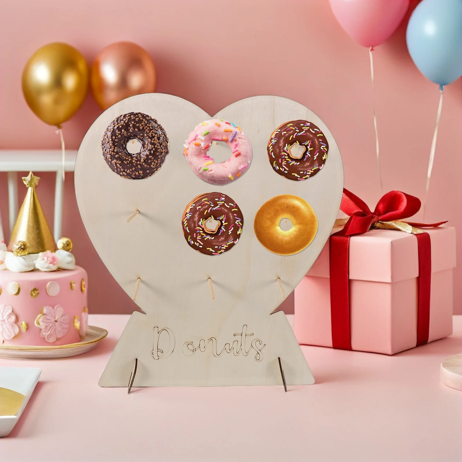 

2 Pcs Festive Decoration Cake Stand Display Doughnuts Dessert Storage Holder Donut Rack