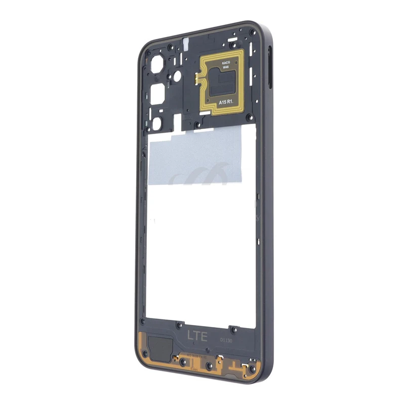 Middle Frame Housing Bezel For Samsung Galaxy A15 4G/5G Back Faceplate Front Frame Chassis + Volume Button Repair Parts