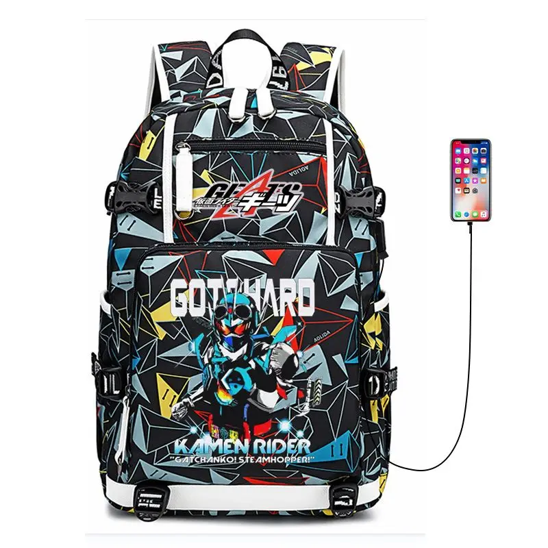 New Kamen Rider Gochard Series Backpack 47cm Student Bag Large Capacity Canvas Backpack