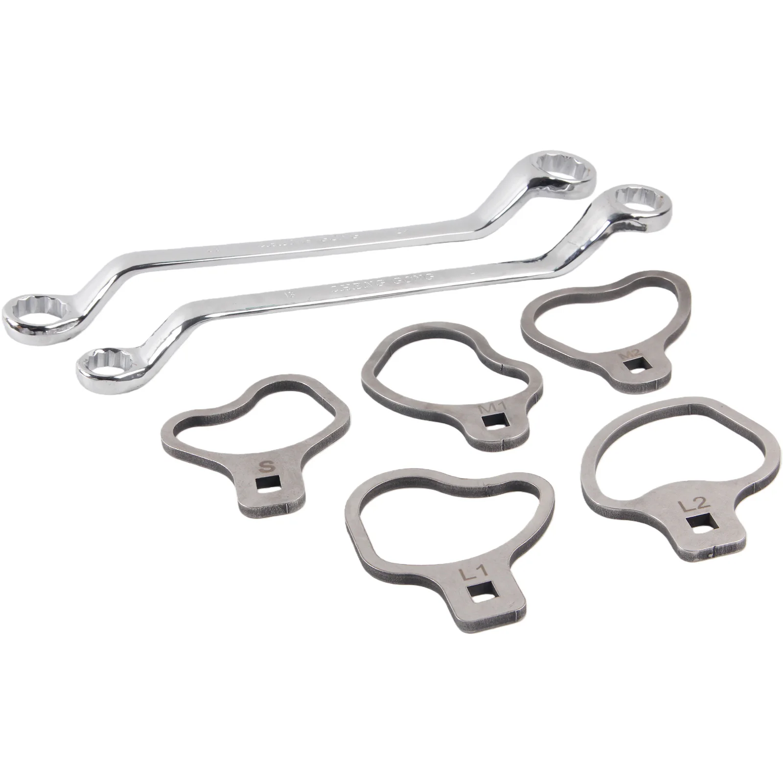 

Stainless Steel Professional Caster & Camber Alignment Wrench Kit with Cam Holders for GM Trucks & SUVs (OEM 41620–41590)