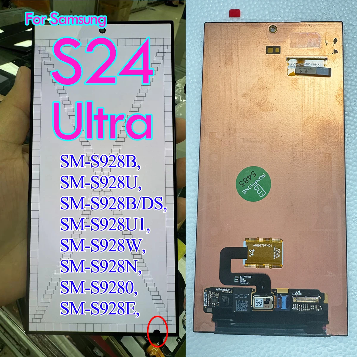 Single Sale Defect LCD For Samsung S24 Ultra 5G LCD S928 S928B S928U LCD Display Touch Screen Digitizer Assembly No Frame