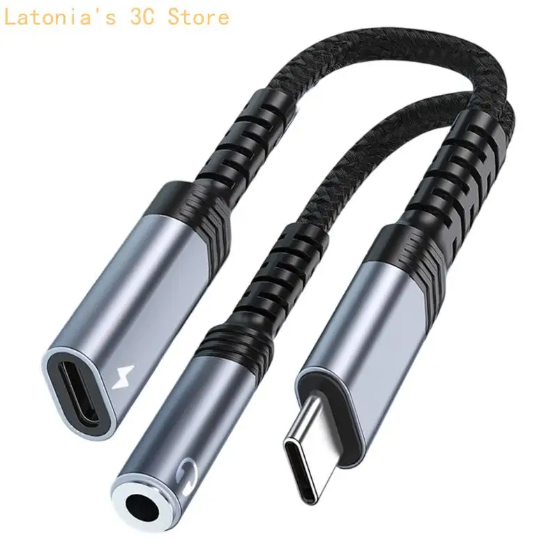 USB-C-auf-3,5-mm-Kopfhörer- und Ladegerät-Adapter für kabelgebundene Videoanrufe X3UB – Detail 10